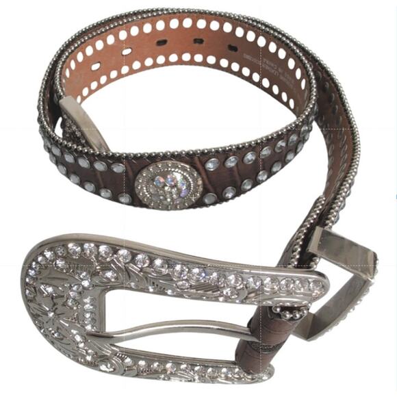 Blazin Roxx Rhinestone Belt Large Western Cowgirl Rodeo Concho Statement Bling - Picture 1 of 6